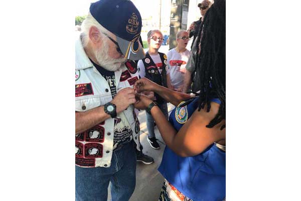 Numerous Vietnam Veterans were pinned at a ceremony that took place during Rolling Thunder 2018.