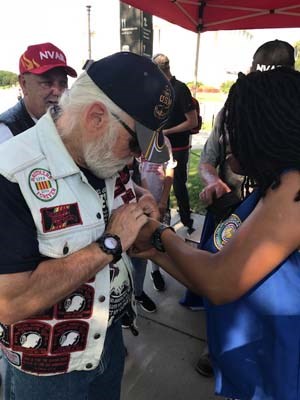 Numerous Vietnam Veterans were pinned at a ceremony that took place during Rolling Thunder 2018.