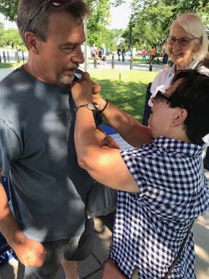 Numerous Vietnam Veterans were pinned at a ceremony that took place during Rolling Thunder 2018.