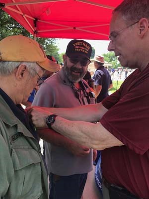 Numerous Vietnam Veterans were pinned at a ceremony that took place during Rolling Thunder 2018.