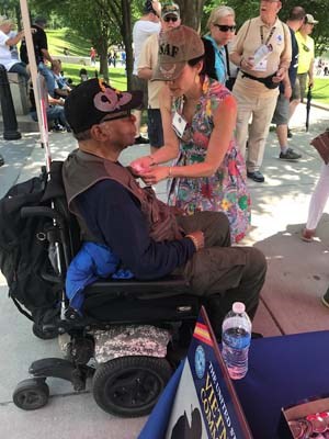 Numerous Vietnam Veterans were pinned at a ceremony that took place during Rolling Thunder 2018.