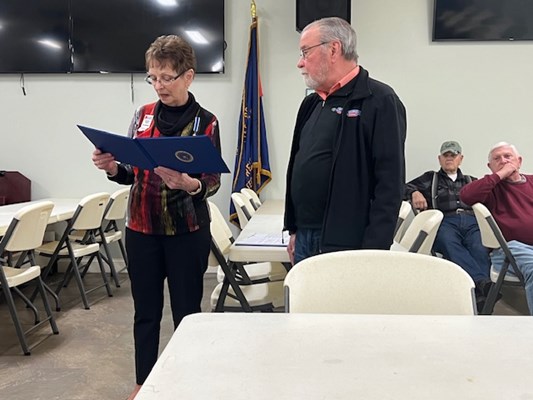 Honorary Partner ceremony for IN VVA Chapter 777 by the IN Richmond-Indiana Chapter NSDAR.