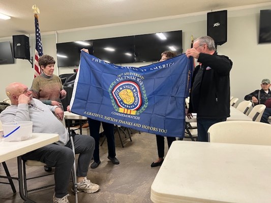 Honorary Partner ceremony for IN VVA Chapter 777 by the IN Richmond-Indiana Chapter NSDAR.