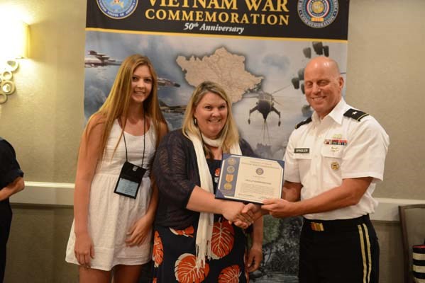 U.S. Army Brig. Gen. Mark Spindler presents Certificates of Honor