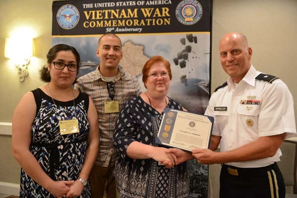 U.S. Army Brig. Gen. Mark Spindler presents Certificates of Honor