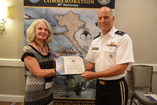 U.S. Army Brig. Gen. Mark Spindler presents Certificates of Honor