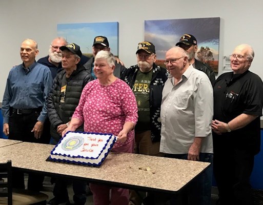 Honorary Partner ceremony for KS VVA Chapter 912 by the General Edward Hand Chapter NSDAR.