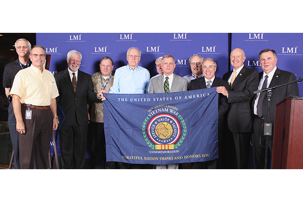 LMI Vietnam veterans join LMI President Mr. Nelson M. Ford (third from left) and U.S. Army Lt. Gen.