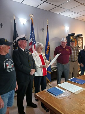 Honorary Partner ceremony for ME VVA Chapter 1044 by the Rebecca Emery Chapter NSDAR.