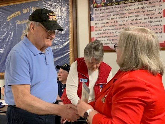 Ceremony for MI VVA Chapter 390 by the John Alden Chapter, NSDAR