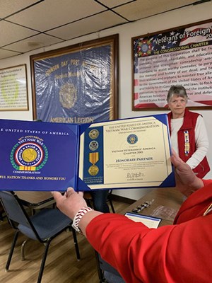 Ceremony for MI VVA Chapter 390 by the John Alden Chapter, NSDAR