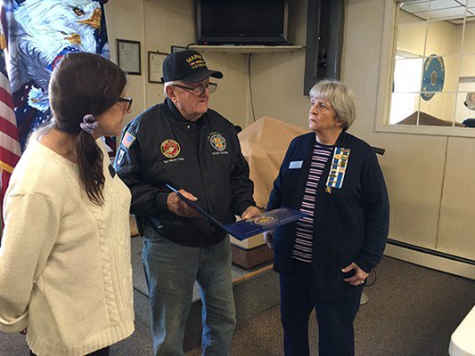 Ceremony for MI VVA Chapter 583 by the River Aux Sables Chapter, NSDAR