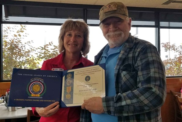 Honorary Partner ceremony for MT VVA Chapter 626 by the MT Oro Fino Chapter NSDAR.