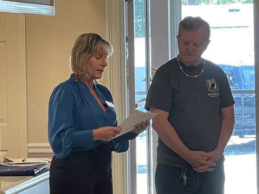 Honorary Partner ceremony for NJ VVA Chapter 721 by the NJ Middletown Chapter NSDAR.