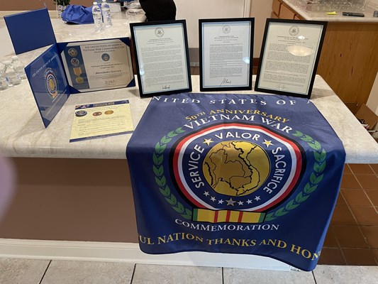 Honorary Partner ceremony for NJ VVA Chapter 721 by the NJ Middletown Chapter NSDAR.