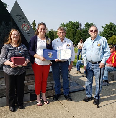 Ceremony for OH VVA Chapter 440 by the Fort Findlay Chapter NSDAR.
