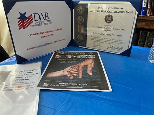 Ceremony for OH VVA Chapter 717 by the Catherine Richards Chapter NSDAR