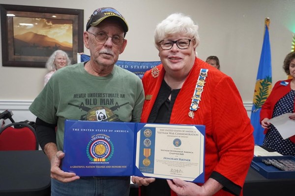 Ceremony for Vietnam veterans of all OK VVA Chapters by the OK State Society NSDAR.