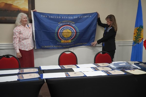 Ceremony for Vietnam veterans of all OK VVA Chapters by the OK State Society NSDAR.