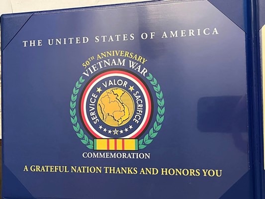 Honorary Partner ceremony for PA VVA Chapter 565 by the Mahanatawny Chapter NSDAR.