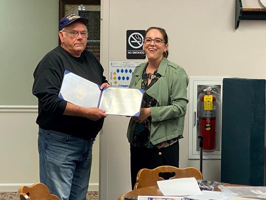 Honorary Partner ceremony for PA VVA Chapter 565 by the Mahanatawny Chapter NSDAR.