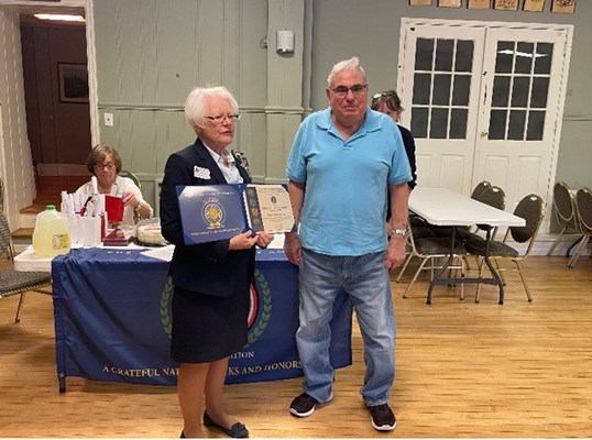 Honorary Partner ceremony for PA VVA Chapter 590 by the Towamencin Chapter NSDAR.