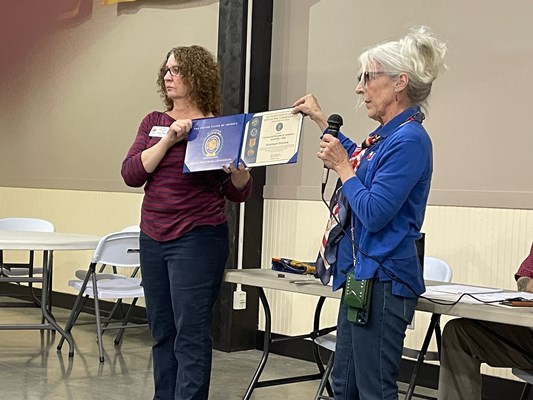 Honorary Partner ceremony for TN VVA Chapter 1004 by the Margaret Gaston Chapter NSDAR