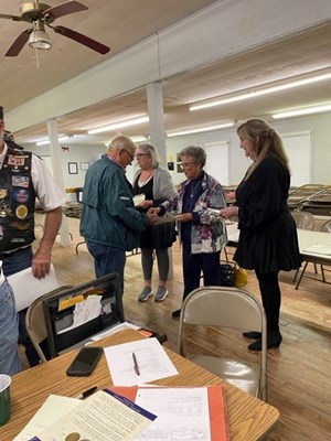 Honorary Partner ceremony for TX VVA Chapter 1029 by the Yorktown Bicentennial Chapter NSDAR.