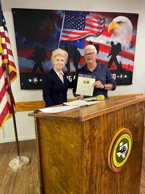 Honorary Partner ceremony for TX VVA Chapter 1029 by the Yorktown Bicentennial Chapter NSDAR.