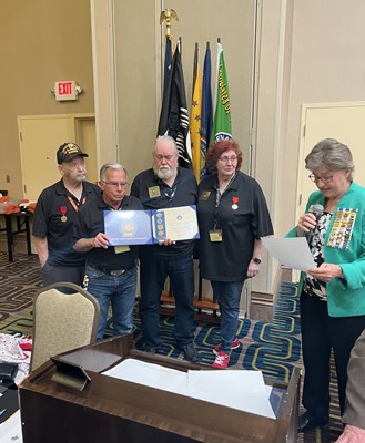 Honorary Partner ceremony for TX VVA State Council by the TX State NSDAR.