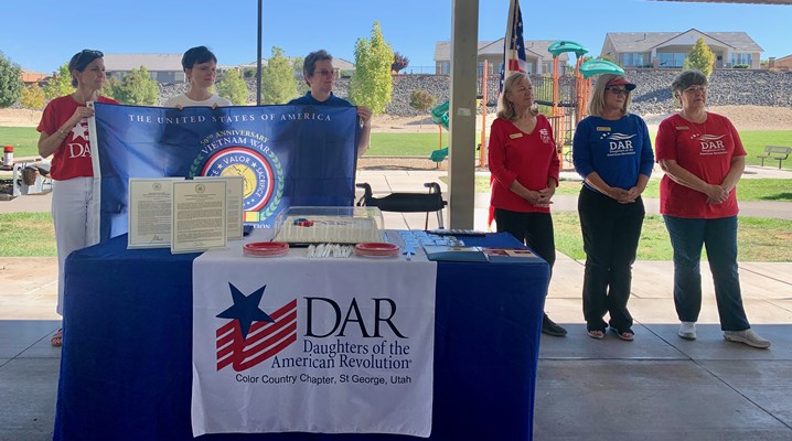 Honorary Partner ceremony for Utah VVA Chapter 961 by the Utah Color County Chapter NSDAR.