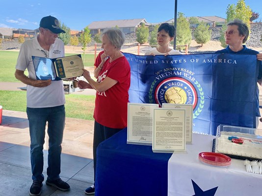 Honorary Partner ceremony for Utah VVA Chapter 961 by the Utah Color County Chapter NSDAR.