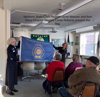 Honorary Partner ceremony for VT VVA Chapter 1 by the VT Ann Story Chapter NSDAR.