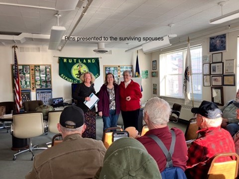 Honorary Partner ceremony for VT VVA Chapter 1 by the VT Ann Story Chapter NSDAR.