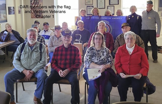 Honorary Partner ceremony for VT VVA Chapter 1 by the VT Ann Story Chapter NSDAR.