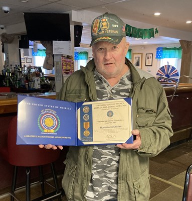 Honorary Partner ceremony for VT VVA Chapter 601 Vietnam veterans by the VT State Society NSDAR.