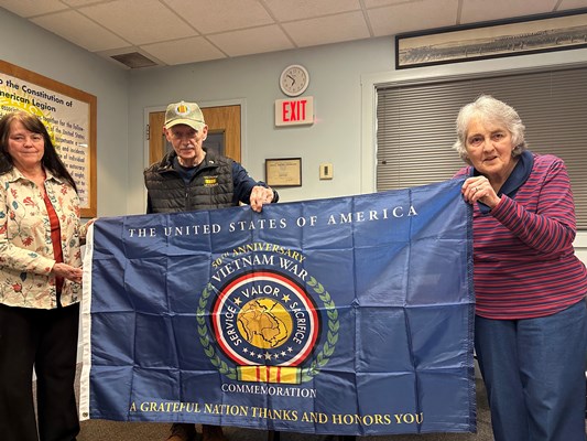 Honorary Partner ceremony for VT VVA Chapter 723 by the VT Cavendish-William French Chapter NSDAR.