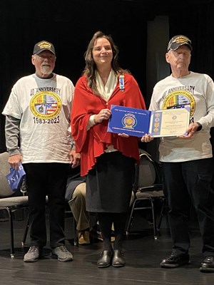 Honorary Partner ceremony for WI VVA Chapter 101 by members of the WI Ah Dah Wa Gam Chapter NSDAR.