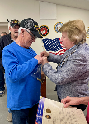 Honorary Partner ceremony for WI VVA Chapter 101 by members of the WI Ah Dah Wa Gam Chapter NSDAR