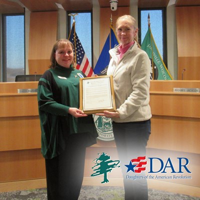 Honorary Partner ceremony for WI VVA Chapter 239 by the WI Janesville Chapter NSDAR. 