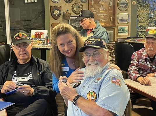 Honorary Partner ceremony for WI VVA Chapter 921 by the Mary Worrell Knight Chapter NSDAR.