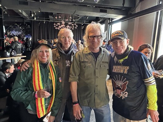 Photo from a stop along the parade route. 