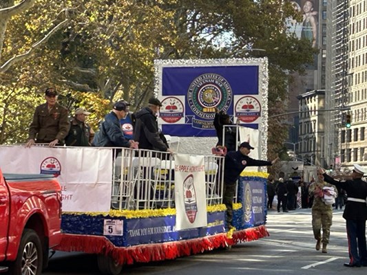 A Veteran&#39;s Day Parade float.