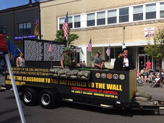 The Berkshire County James E. Callahan Vietnam Veterans of America Chapter 65 Float received the &#34;Gr