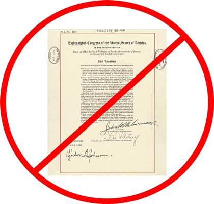 Repeal of Tonkin Gulf Resolution; Public Law 88-408, 88th Congress, August 7, 1964