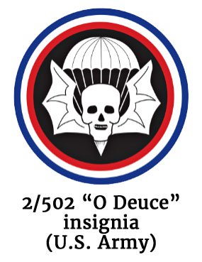 The insignia of the 2/502 "O Deuce"