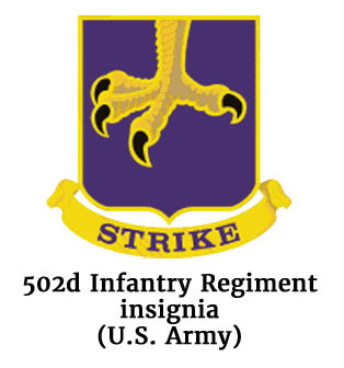 The insignia of the 502d Infantry Regiment (U.S> Army)