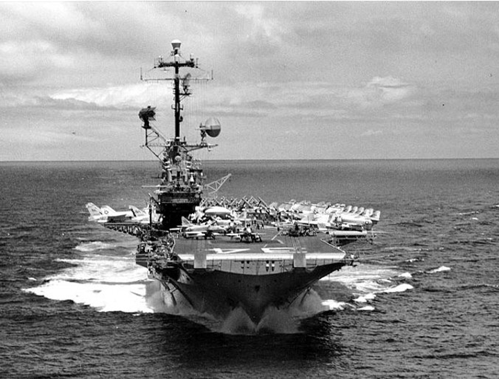 Photo of the U.S. Navy aircraft carrier USS Oriskany (CV-34) (U.S. Navy)