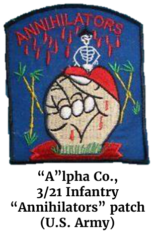 “A”lpha Co., 3/21 Infantry “Annihilators” patch (U.S. Army)