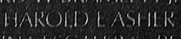 Engraving on The Wall of the name of Petty Officer Third Class Harold E. Asher, U.S. Navy